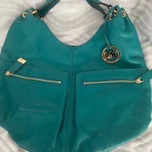 Michael Kors Teal Leather Hobo bag